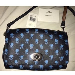 Blue roses Coach purse/ Crossbody